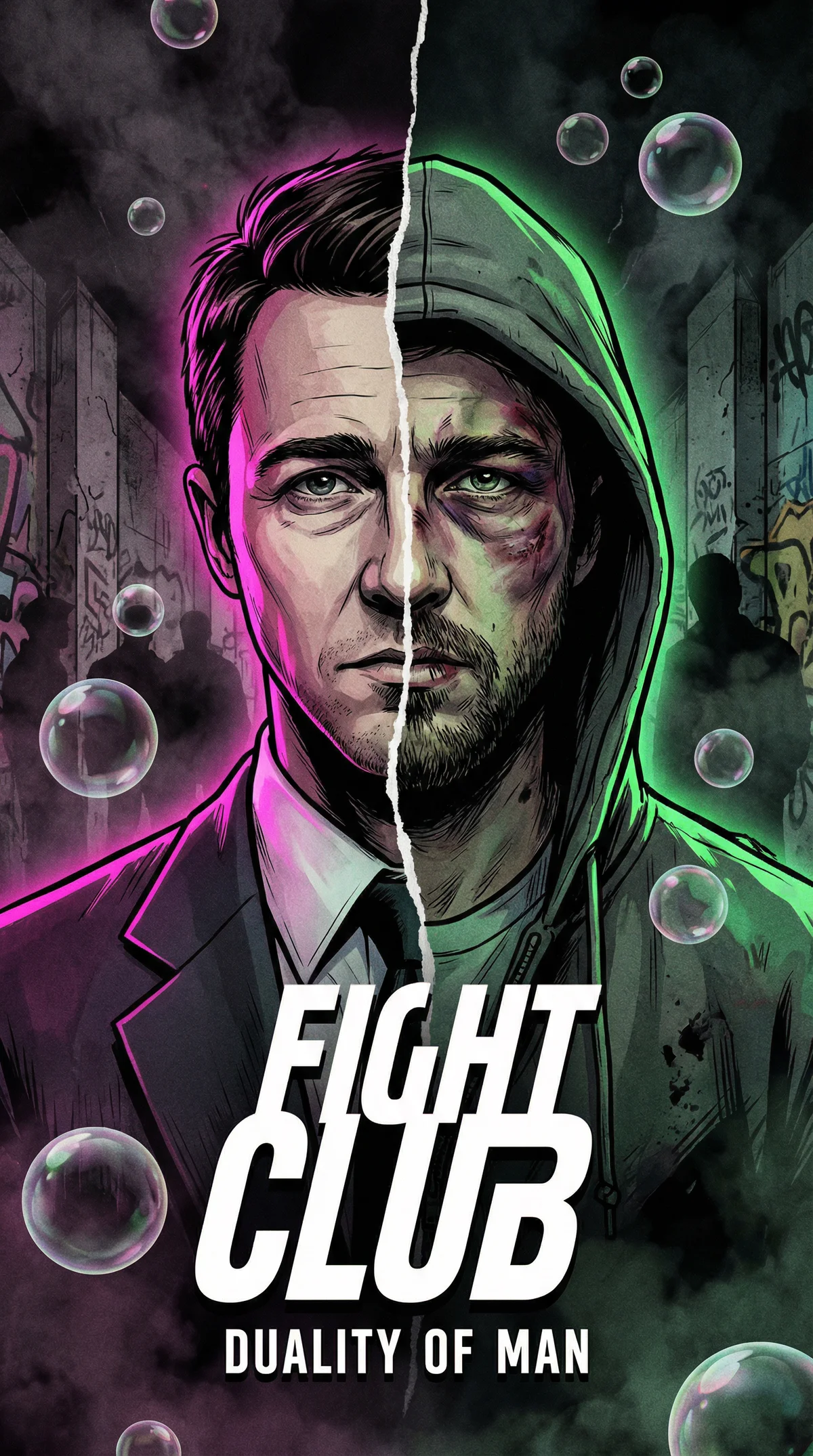 搏击俱乐部深度影评文章配图展示双重人格主题