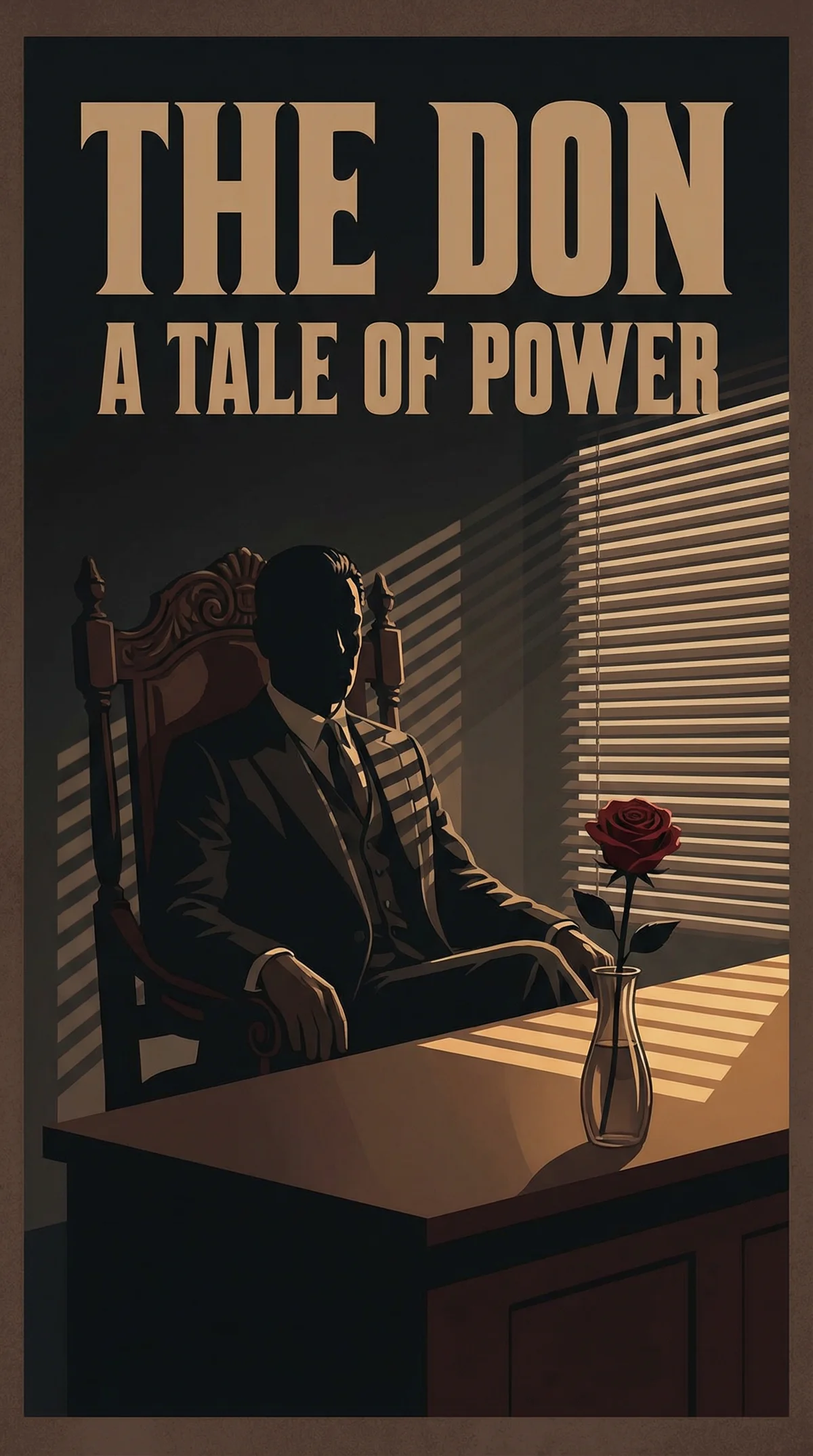 教父经典电影海报展示黑暗中坐在椅子上的权力人物剪影